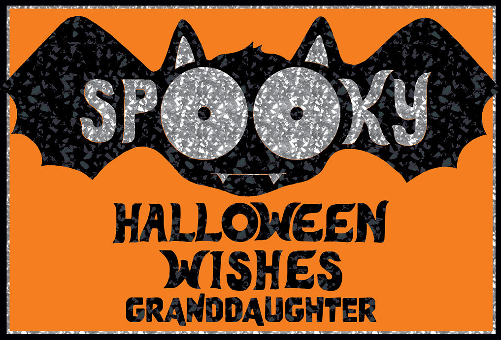 Spooky Bat Halloween Card Granddaughter